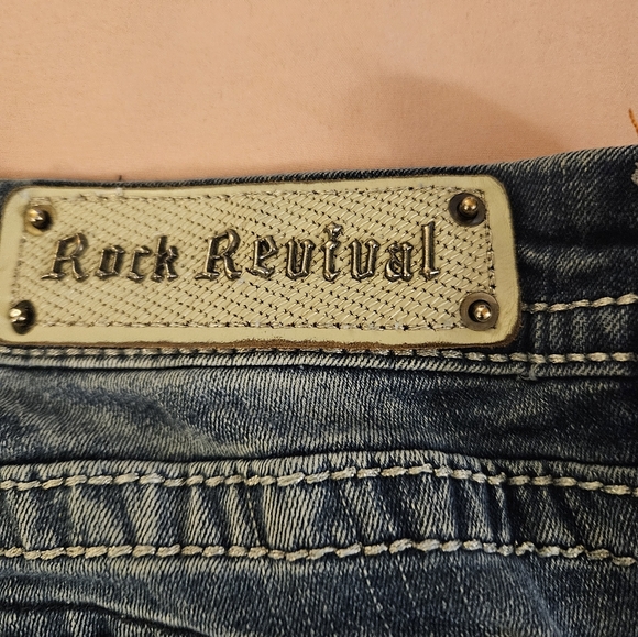 Rock Revival Blue Straight Leg Jeans Classic Denim - Picture 10 of 10